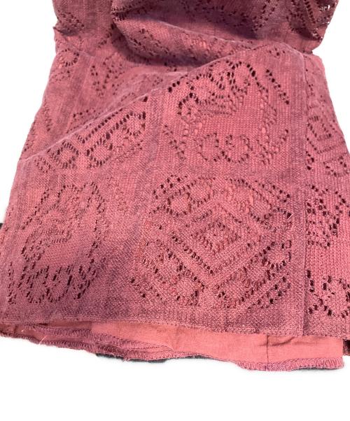 SASQUATCHfabrix.（サスクワッチファブリックス）SASQUATCHfabrix. (サスクワッチファブリックス) VELVET LACE SLACKS レッド サイズ:Ｍの古着・服飾アイテム