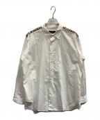 ensouエンソウ）の古着「レオパード切替シャツ」｜ホワイト