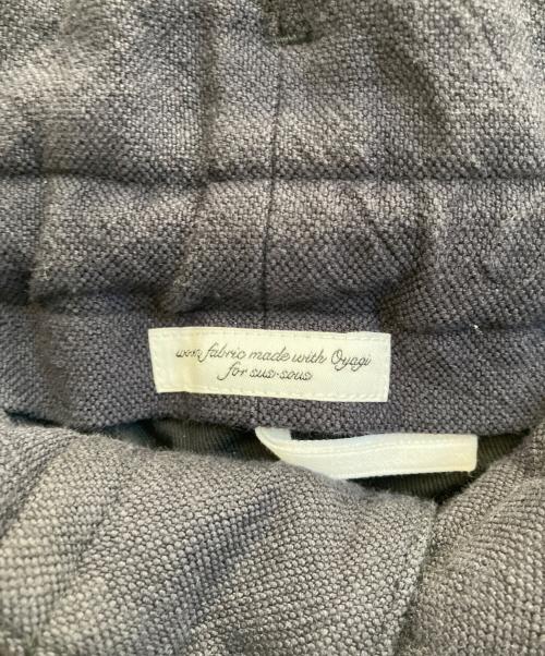 SUS-SOUS（シュス）SUS-SOUS (シュス) trousers ceremony グリーン×ネイビー サイズ:7の古着・服飾アイテム