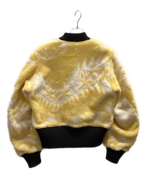 masu（エムエーエスユー）masu (エムエーエスユー) JACQUARD NATIVE FLEECE BOMBERJACKET ブラック×イエロー サイズ:46の古着・服飾アイテム