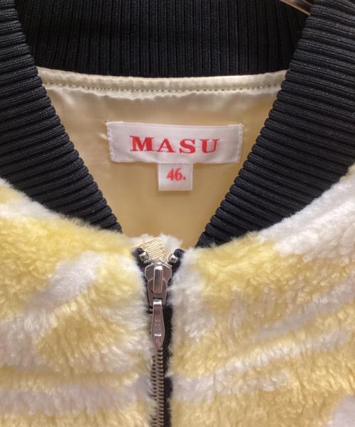 masu（エムエーエスユー）masu (エムエーエスユー) JACQUARD NATIVE FLEECE BOMBERJACKET ブラック×イエロー サイズ:46の古着・服飾アイテム