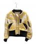 中古・古着 masu (エムエーエスユー) JACQUARD NATIVE FLEECE BOMBERJACKET ブラック×イエロー サイズ:46：27000円