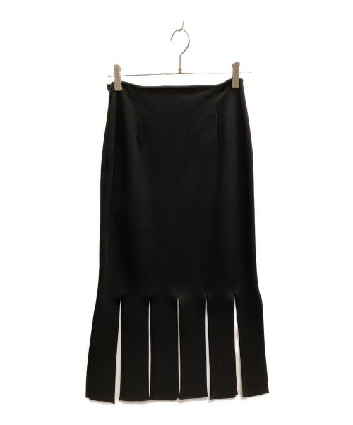 LE CIEL BLEU（ルシェルブルー）LE CIEL BLEU (ルシェルブルー) ニットスカート ブラック サイズ:36の古着・服飾アイテム