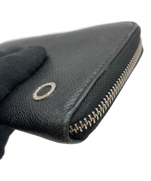 BVLGARI（ブルガリ）BVLGARI (ブルガリ) ラウンドファスナー財布 ブラックの古着・服飾アイテム