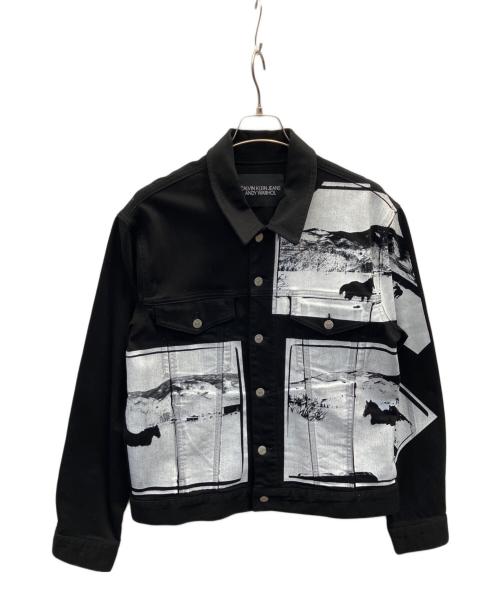 Calvin Klein×Andy Warhol（カルバンクライン×アンディ・ウォーホル）Calvin Klein×Andy Warhol (カルバンクライン×アンディ・ウォーホル) デニムジャケット ブラック サイズ:Ｌの古着・服飾アイテム