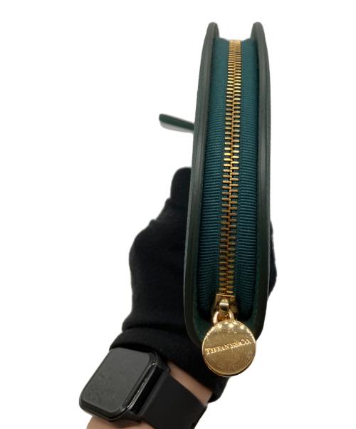 TIFFANY & Co.（ティファニー）TIFFANY & Co. (ティファニー) ハーフムーンウォレット グリーンの古着・服飾アイテム