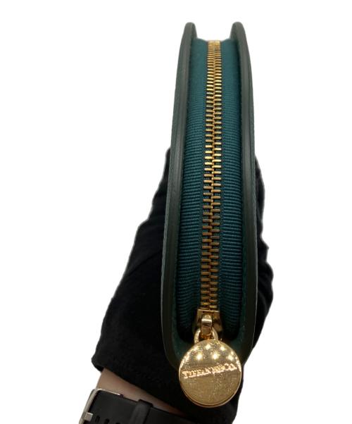TIFFANY & Co.（ティファニー）TIFFANY & Co. (ティファニー) ハーフムーンウォレット グリーンの古着・服飾アイテム