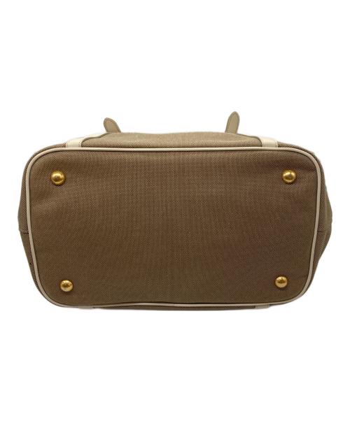 PRADA（プラダ）PRADA (プラダ) ロゴジャガード2WAYバッグ ベージュの古着・服飾アイテム