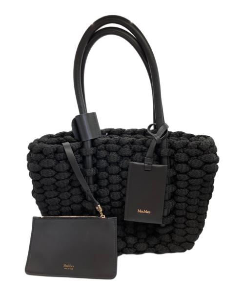 MaxMara（マックスマーラ）MaxMara (マックスマーラ) トートバッグ ブラックの古着・服飾アイテム