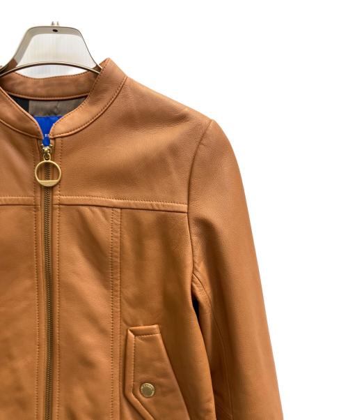 BLUE LABEL CRESTBRIDGE（ブルーレーベルクレストブリッジ）BLUE LABEL CRESTBRIDGE (ブルーレーベルクレストブリッジ) シングルライダースジャケット ブラウン サイズ:38の古着・服飾アイテム