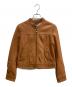 BLUE LABEL CRESTBRIDGE（ブルーレーベルクレストブリッジ）の古着「シングルライダースジャケット」｜ブラウン