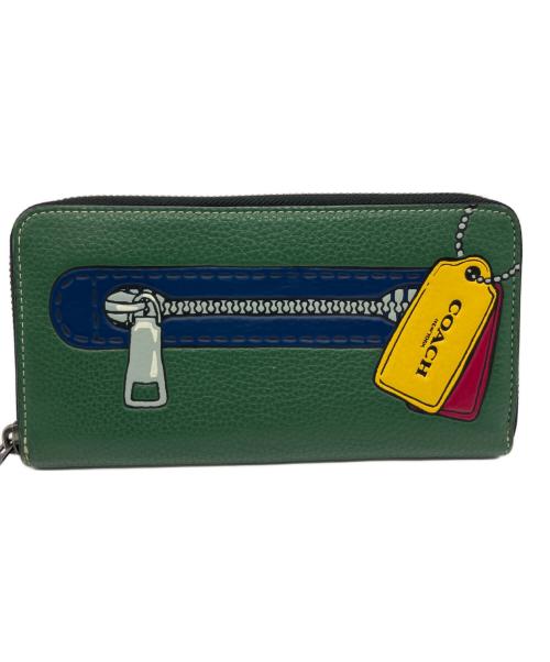 COACH（コーチ）COACH (コーチ) トロンプルイユ プリント グリーンの古着・服飾アイテム