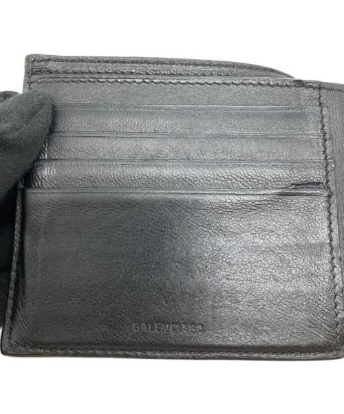 BALENCIAGA（バレンシアガ）BALENCIAGA (バレンシアガ) 2つ折り財布 ブラック×ホワイトの古着・服飾アイテム