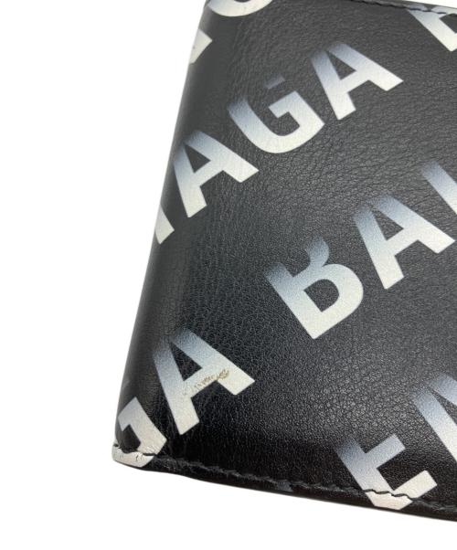 BALENCIAGA（バレンシアガ）BALENCIAGA (バレンシアガ) 2つ折り財布 ブラック×ホワイトの古着・服飾アイテム
