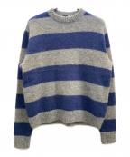 ATONエイトン）の古着「厚手ニット」｜ブルー×グレー