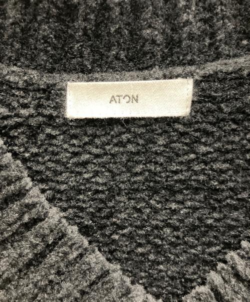 ATON（エイトン）ATON (エイトン) 厚手ニット ブラック サイズ:Мの古着・服飾アイテム