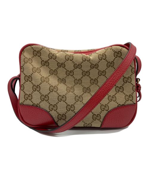 GUCCI（グッチ）GUCCI (グッチ) ショルダーバッグ ブラウン×レッドの古着・服飾アイテム