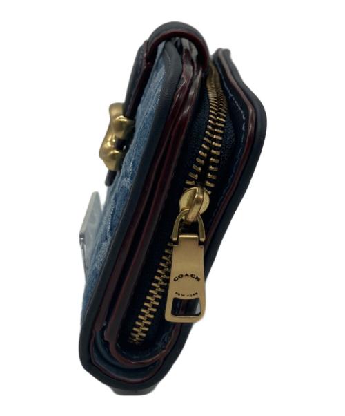 COACH（コーチ）COACH (コーチ) 2つ折り財布 インディゴの古着・服飾アイテム