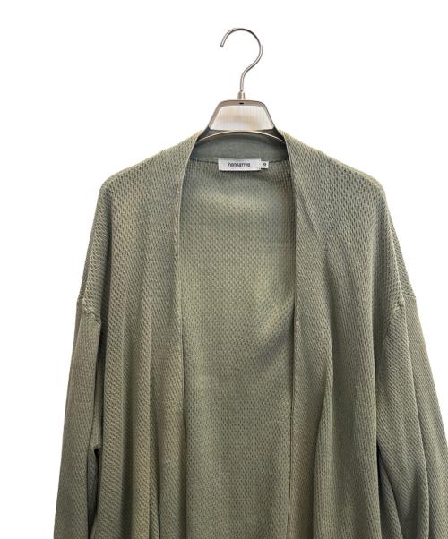 nonnative（ノンネイティブ）nonnative (ノンネイティブ) 薄手カーディガン 黄緑 サイズ:SIZE 2の古着・服飾アイテム