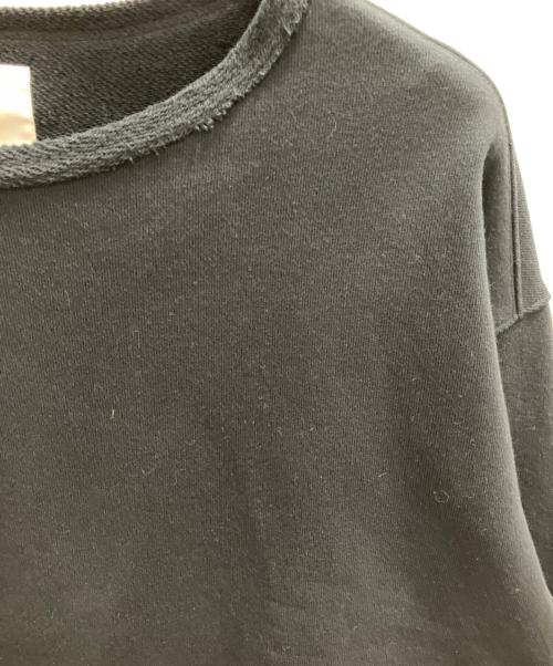 YSTRDY'S TMRRW（イエスタデイズトゥモロウ）YSTRDY'S TMRRW (イエスタデイズトゥモロウ) クルーネックスウェット ブラック サイズ:Мの古着・服飾アイテム