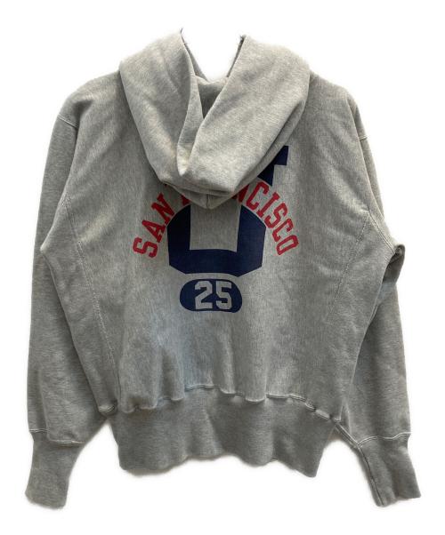 Champion REVERSE WEAVE（チャンピオン リバース ウィーブ）Champion REVERSE WEAVE (チャンピオン リバース ウィーブ) プルオーバーパーカー グレー サイズ:Мの古着・服飾アイテム