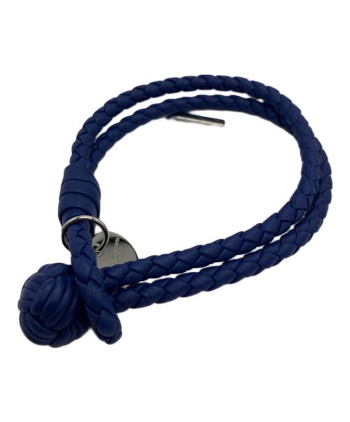 BOTTEGA VENETA（ボッテガベネタ）BOTTEGA VENETA (ボッテガベネタ) イントレチャートブレスレット ブルーの古着・服飾アイテム