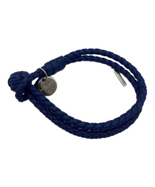 BOTTEGA VENETA（ボッテガベネタ）BOTTEGA VENETA (ボッテガベネタ) イントレチャートブレスレット ブルーの古着・服飾アイテム