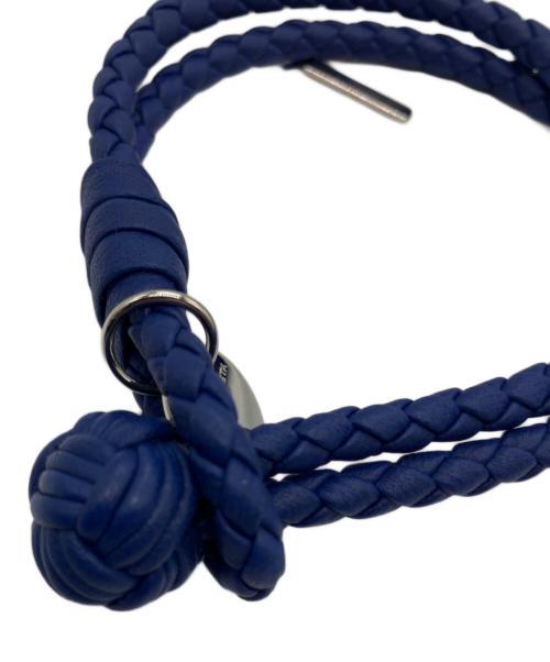 BOTTEGA VENETA（ボッテガベネタ）BOTTEGA VENETA (ボッテガベネタ) イントレチャートブレスレット ブルーの古着・服飾アイテム