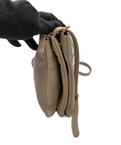 CELINE（セリーヌ）CELINE (セリーヌ) トリオ ラージ ショルダーバッグ ベージュの古着・服飾アイテム