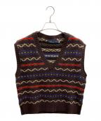 POLO RALPH LAURENポロ・ラルフローレン）の古着「ニットベスト」｜ダークブラウン