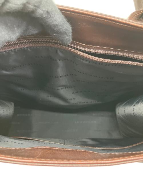 BURBERRY（バーバリー）BURBERRY (バーバリー) スクエア2WAYバッグ ブラウン×ベージュの古着・服飾アイテム