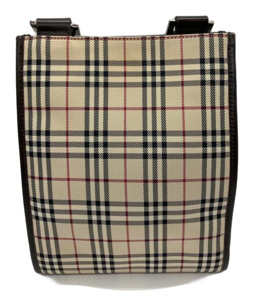 BURBERRY（バーバリー）BURBERRY (バーバリー) スクエアショルダーバッグ ベージュの古着・服飾アイテム
