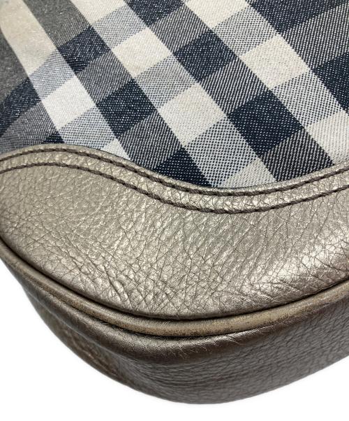 BURBERRY（バーバリー）BURBERRY (バーバリー) ワンショルダーバッグ ネイビー×シルバーの古着・服飾アイテム