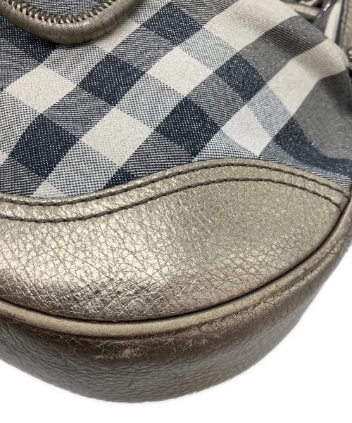 BURBERRY（バーバリー）BURBERRY (バーバリー) ワンショルダーバッグ ネイビー×シルバーの古着・服飾アイテム