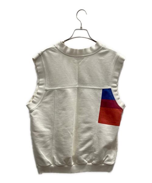 adidas（アディダス）adidas (アディダス) スウェットベスト ホワイト サイズ:Ｌの古着・服飾アイテム