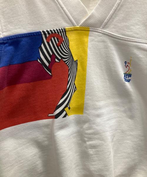 adidas（アディダス）adidas (アディダス) スウェットベスト ホワイト サイズ:Ｌの古着・服飾アイテム