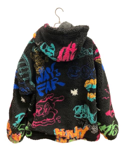 ZARA（ザラ）ZARA (ザラ) グラフティ柄フリースジャケット ブラック サイズ:SIZE XL 未使用品の古着・服飾アイテム