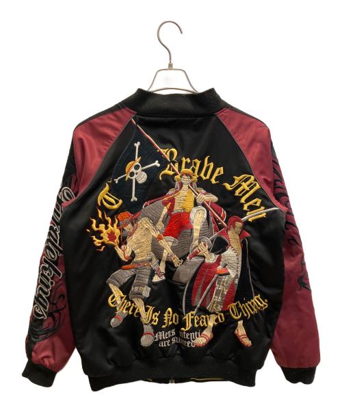 ONE PIECE（ワンピース）ONE PIECE (ワンピース) スカジャン ブラック×レッド サイズ:Ｌの古着・服飾アイテム