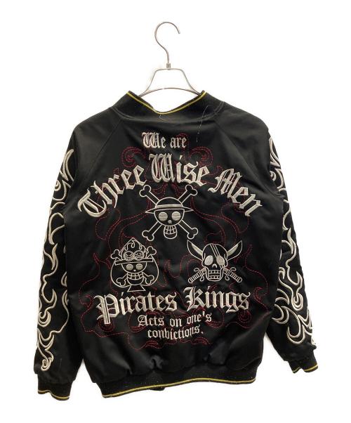 ONE PIECE（ワンピース）ONE PIECE (ワンピース) スカジャン ブラック×レッド サイズ:Ｌの古着・服飾アイテム