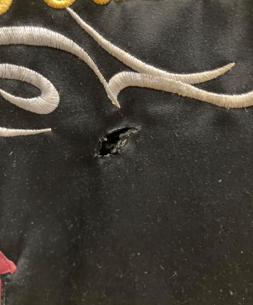 ONE PIECE（ワンピース）ONE PIECE (ワンピース) スカジャン ブラック×レッド サイズ:Ｌの古着・服飾アイテム