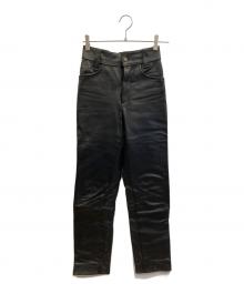 VANSON（バンソン）の古着「レザーパンツ」｜ブラック