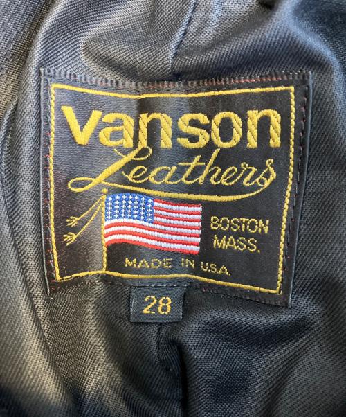 VANSON（バンソン）VANSON (バンソン) レザーパンツ ブラック サイズ:71cmの古着・服飾アイテム