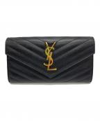 Saint Laurent Parisサンローランパリ）の古着「キルティングウォレット」｜ブラック