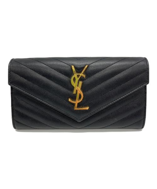 Saint Laurent Paris（サンローランパリ）Saint Laurent Paris (サンローランパリ) キルティングウォレット ブラックの古着・服飾アイテム