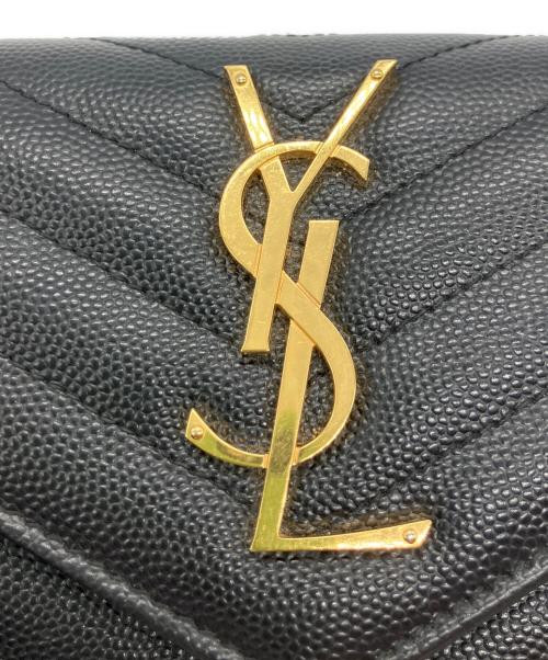 Saint Laurent Paris（サンローランパリ）Saint Laurent Paris (サンローランパリ) キルティングウォレット ブラックの古着・服飾アイテム