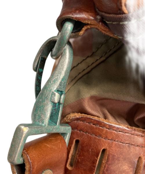 POLO RALPH LAUREN（ポロ・ラルフローレン）POLO RALPH LAUREN (ポロ・ラルフローレン) ショルダーバッグ カーキ×ブラウンの古着・服飾アイテム