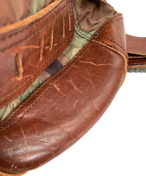 POLO RALPH LAUREN（ポロ・ラルフローレン）POLO RALPH LAUREN (ポロ・ラルフローレン) ショルダーバッグ カーキ×ブラウンの古着・服飾アイテム