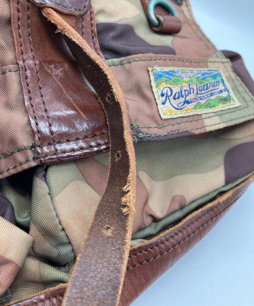 POLO RALPH LAUREN（ポロ・ラルフローレン）POLO RALPH LAUREN (ポロ・ラルフローレン) ショルダーバッグ カーキ×ブラウンの古着・服飾アイテム