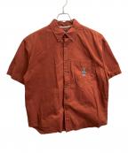 RALPH LAURENラルフローレン）の古着「ポロベア半袖シャツ　CLASSIC FIT」｜アプリコット