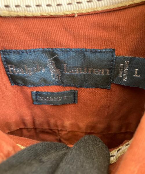 RALPH LAUREN（ラルフローレン）RALPH LAUREN (ラルフローレン) ポロベア半袖シャツ　CLASSIC FIT アプリコット サイズ:Ｌの古着・服飾アイテム